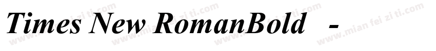 Times New RomanBold 粗体字体转换
